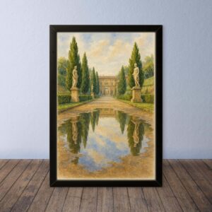 Cornice Quadro Disegno Acquarello su Firenze - Arte [S2] 005
