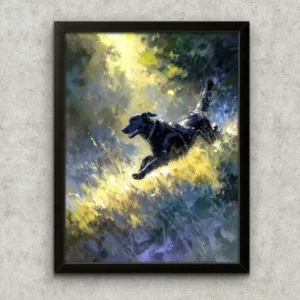 Cornice Quadro Disegno Acquarello sui Cani (Animali e Natura) Arte [S2] 007