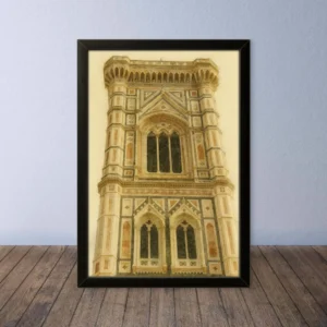 Cornice Quadro Disegno Acquarello su Firenze – Arte [S0] 012