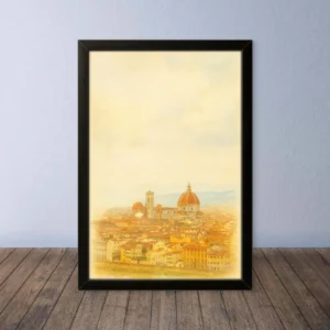 Cornice Quadro Disegno Acquarello su Firenze – Arte [S0] 021