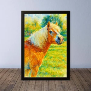 Cornice Quadro Disegno Acquarello sui Cavalli (Animali e Natura) Arte [S1] 024