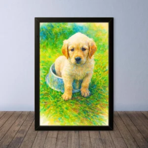 Cornice Quadro Disegno Acquarello sui Cani (Animali e Natura) Arte [S1] 027