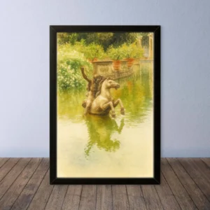 Cornice Quadro Disegno Acquarello su Firenze – Arte [S0] 053