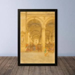 Cornice Quadro Disegno Acquarello su Firenze – Arte [S0] 073