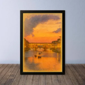 Cornice Quadro Disegno Acquarello su Firenze – Arte [S0] 098
