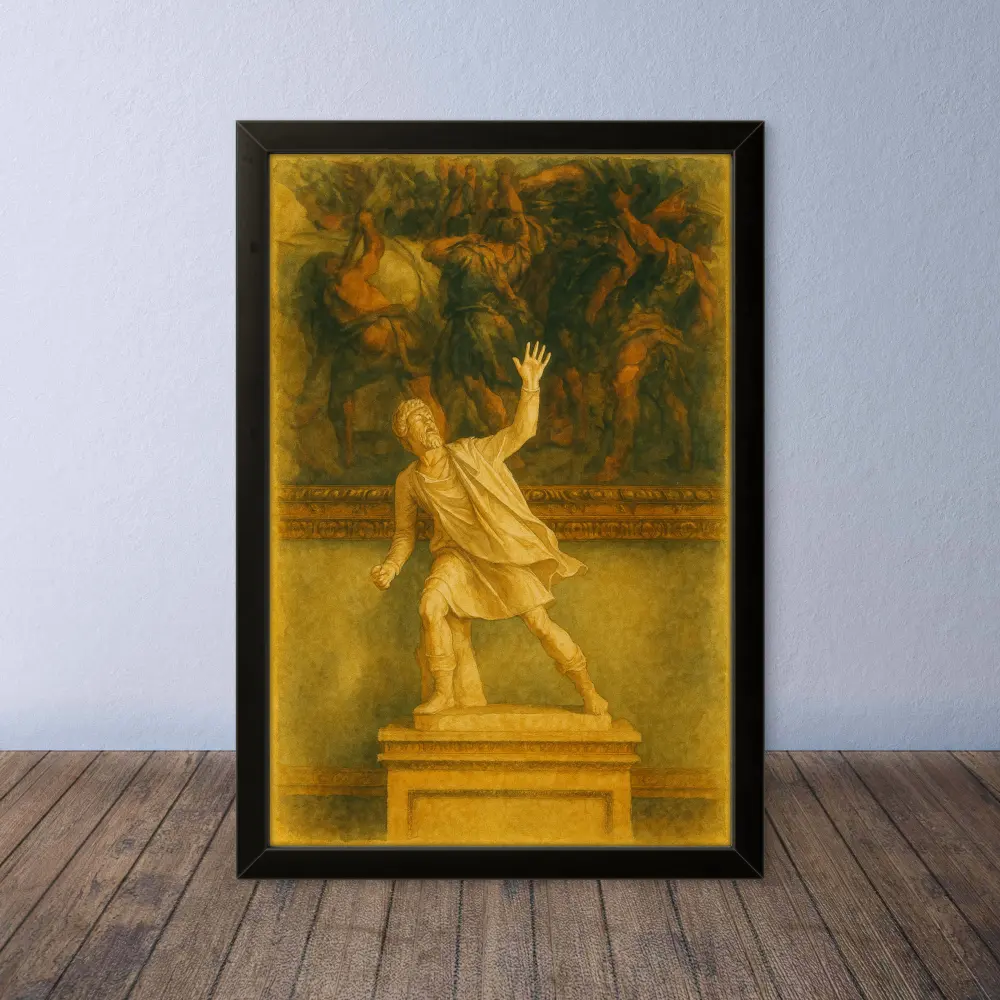 Cornice Quadro Disegno Acquarello su Firenze – Arte [S0] 099